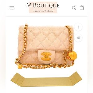 M boutique AU Base Shaper/Bag Insert for CHANEL Pearl Crush Square Mini flap bag
